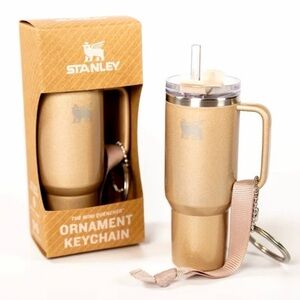 Stanley Metallic Gold Mini Quencher Keychain and Ornament Honey Talks